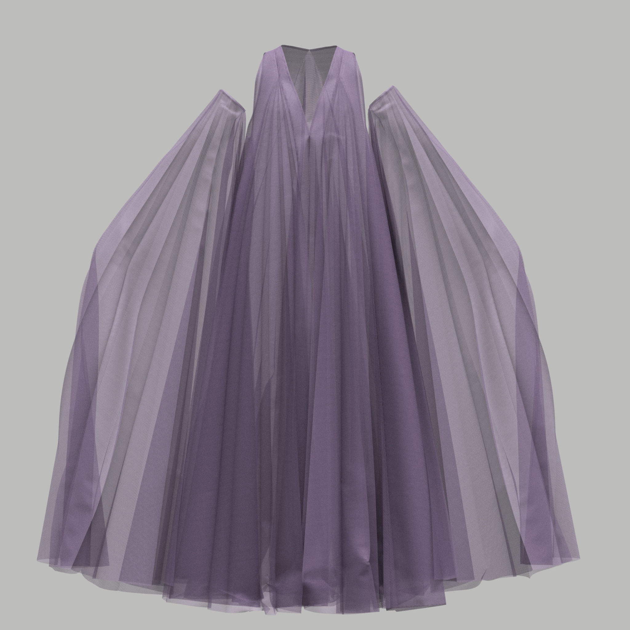 Digital tulle dress
