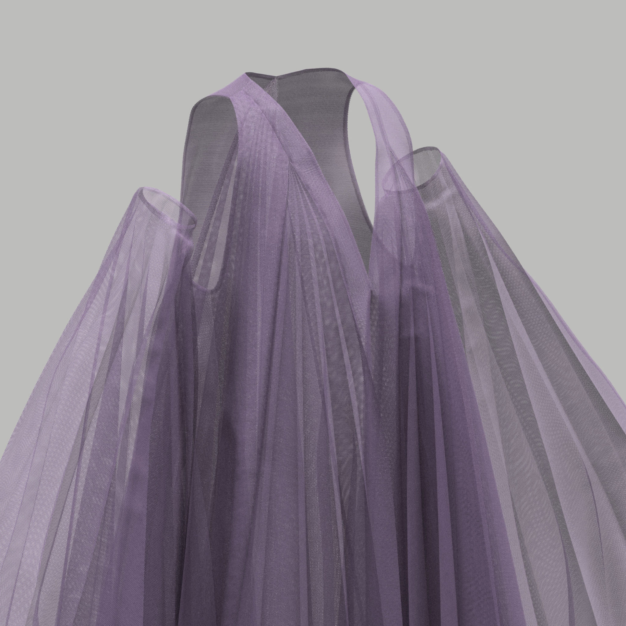 Digital tulle dress