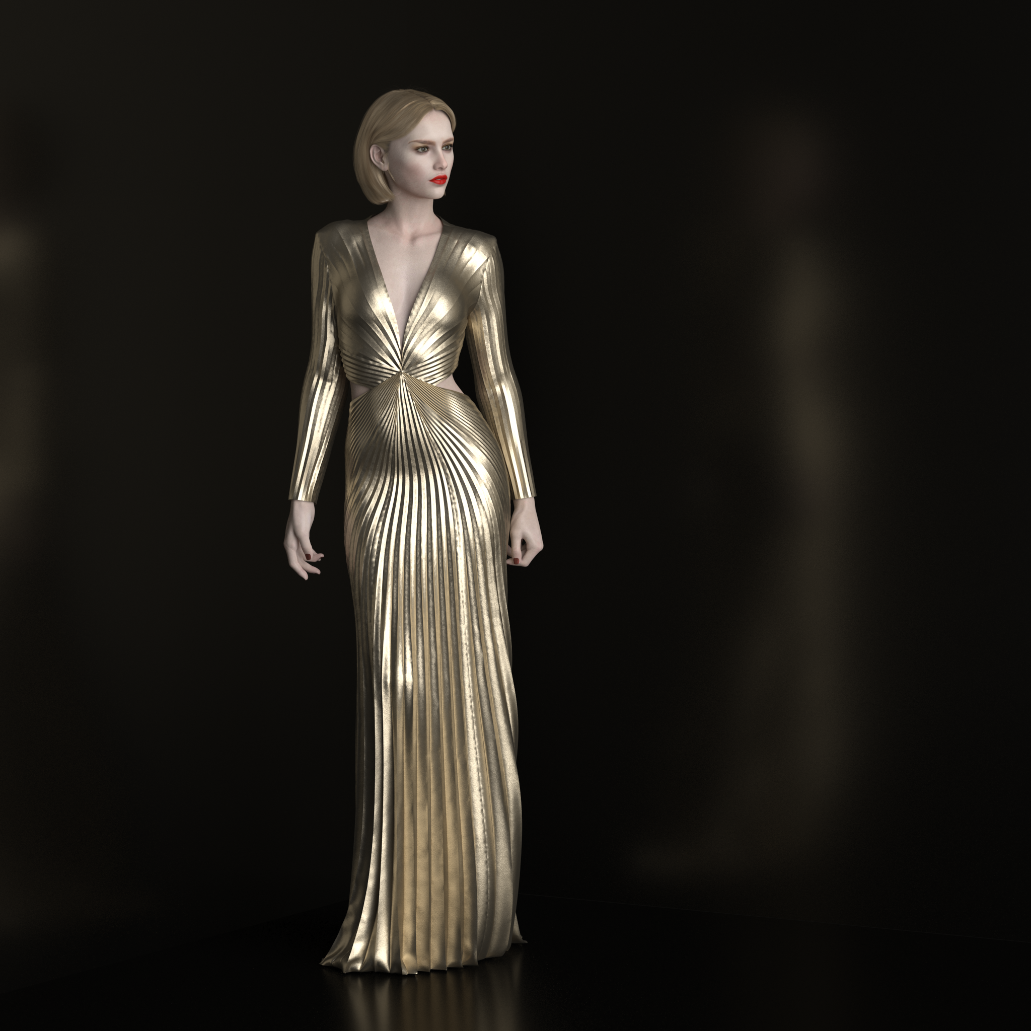 3D avatar and gown
