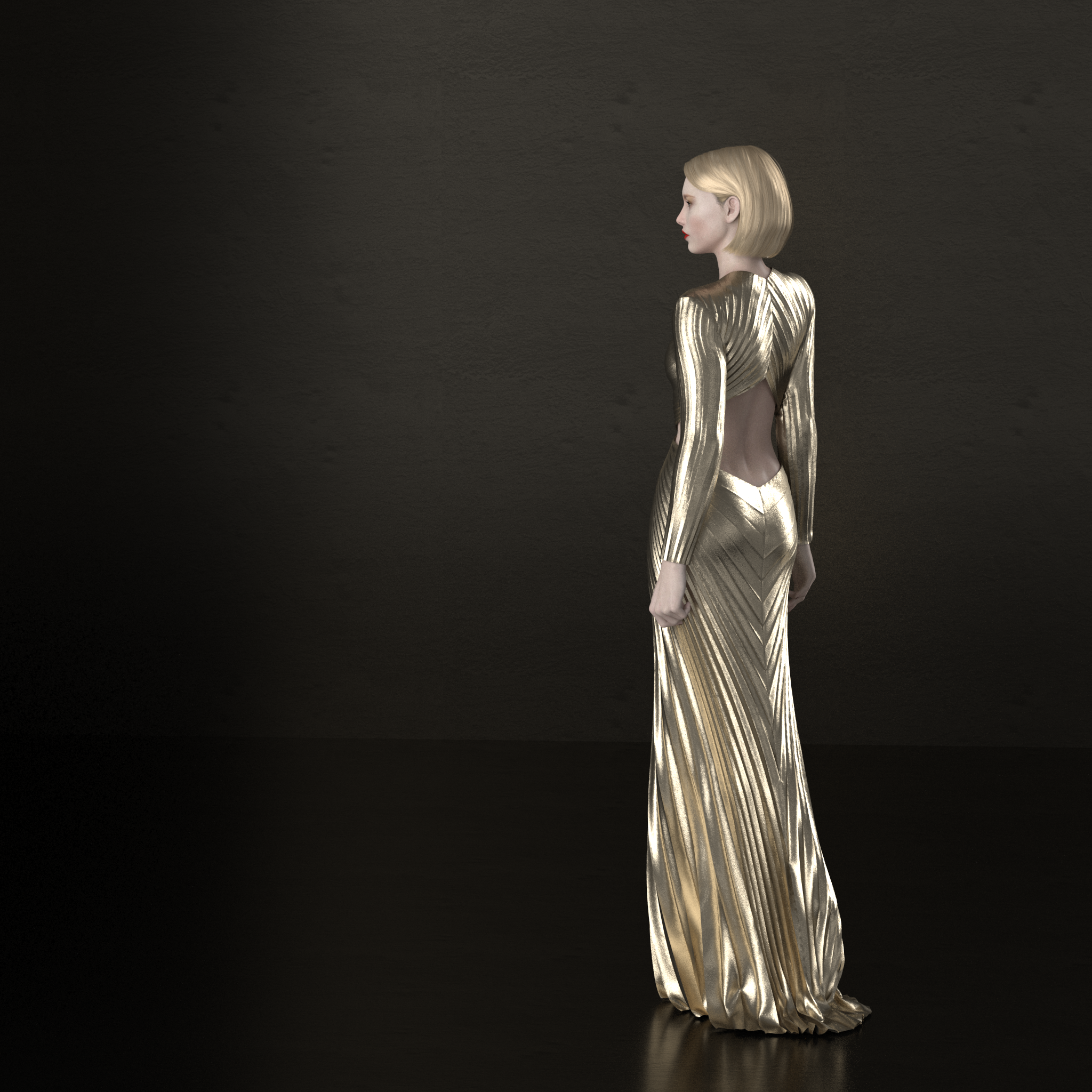 3D avatar and gown